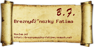 Breznyánszky Fatima névjegykártya